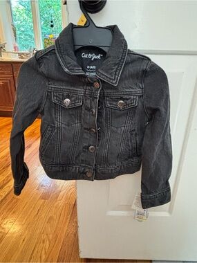 Cat & Jack Black Washed Denim Jacket for Kids
